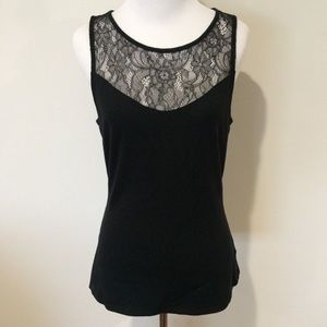 NWT Express fashion tank lace high neck black XS